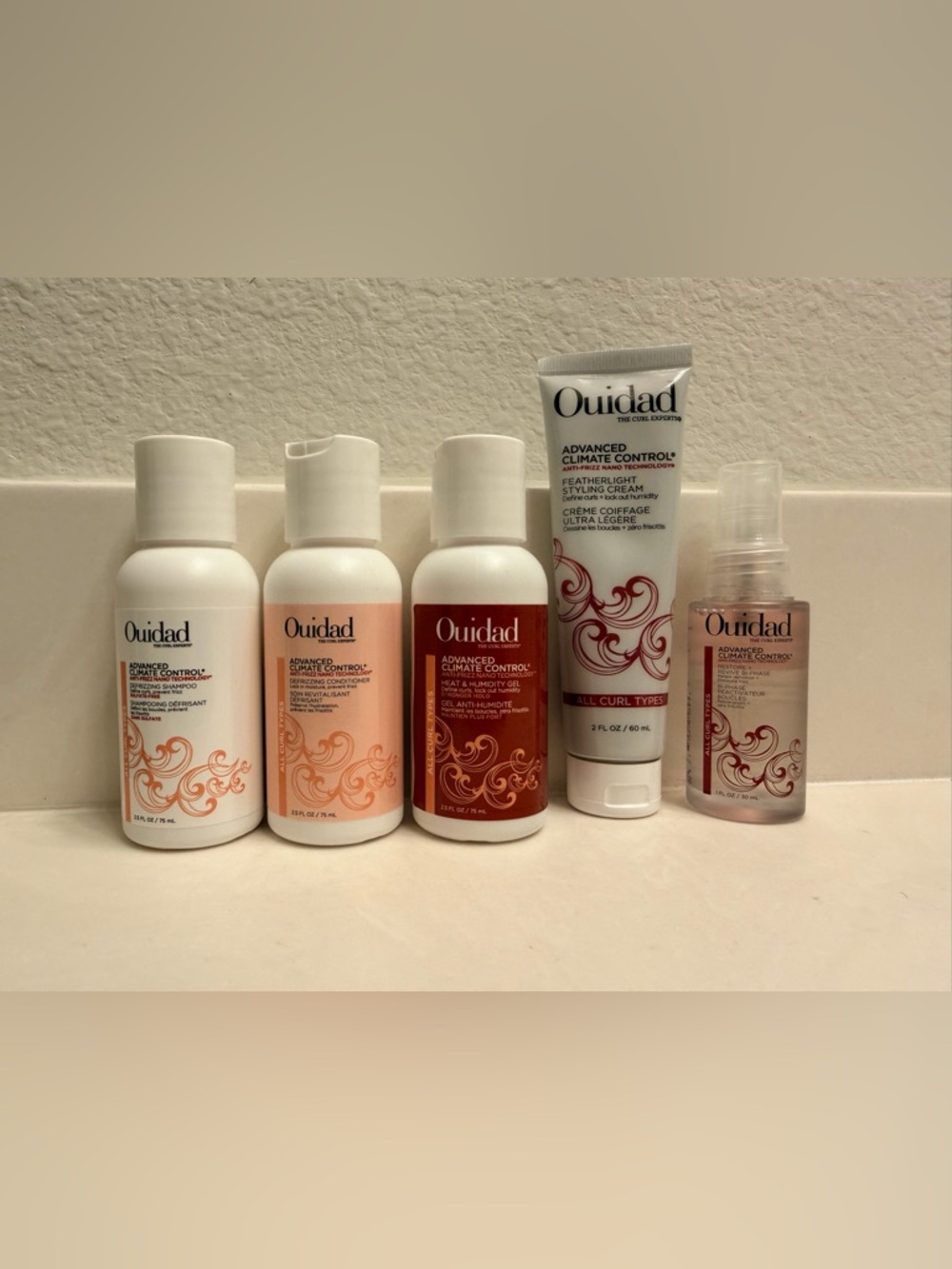 Ouidad Advanced Climate Control Curl Set 5pc Travel Size Shampoo Conditioner